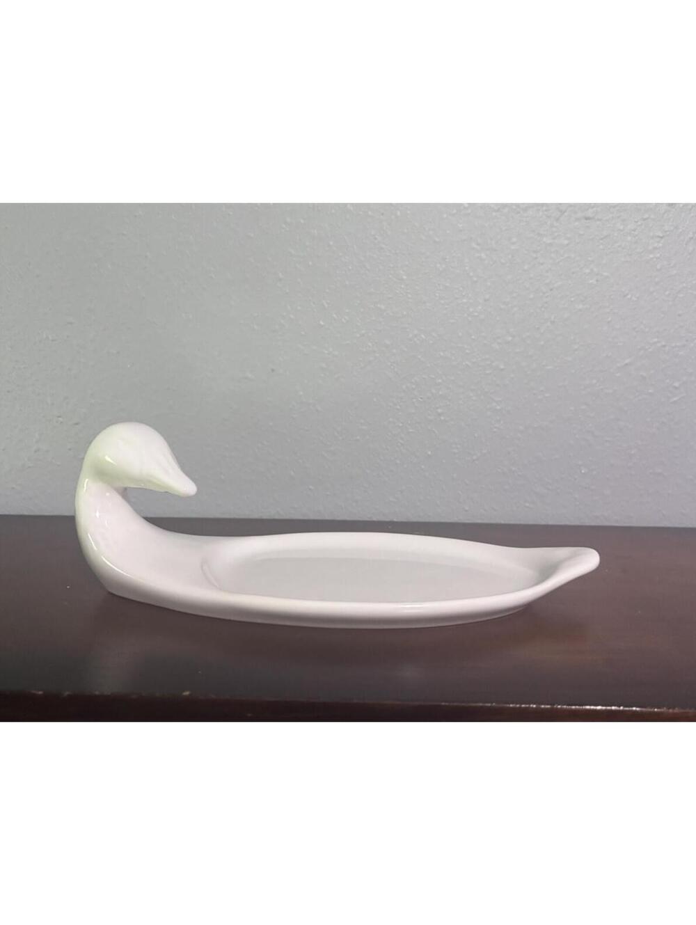 Vintage Duck Trinket Tray Duck Head Swan
